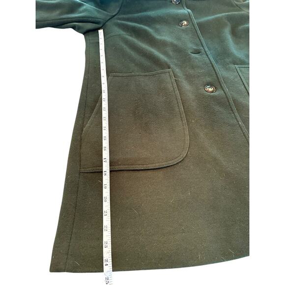Kristen Blake Studio Collection Lambswool Blend Olive Coat - Size 14W - Picture 7 of 16